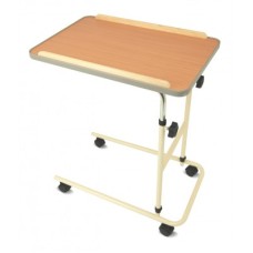White Overbed Table With Castors